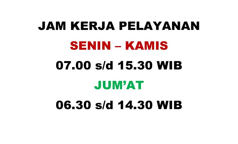 Jam Kerja Pelayanan Kelurahan Tawangrejo